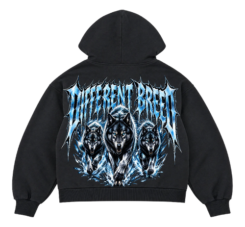 BTR Black Zip-Up Hoodie 1