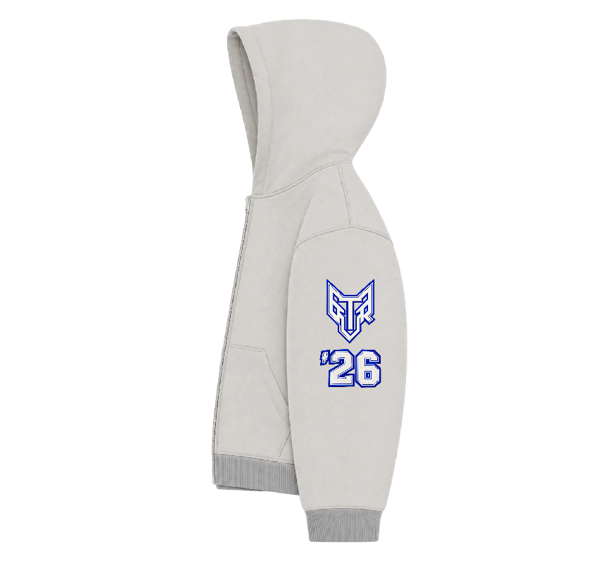 BTR Oatmeal Zip-Up Hoodie 3